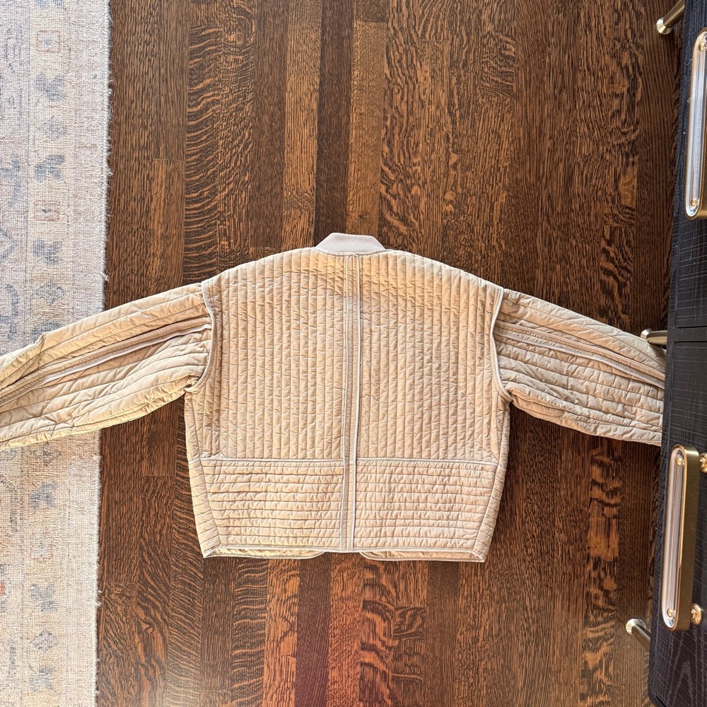 rag & bone Quilted Cream Bomber Jacket - Picture 4 of 5